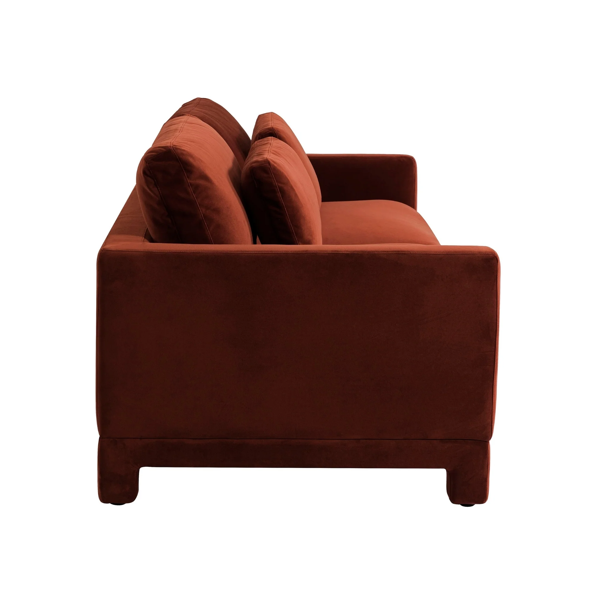 Tully Muse 3 Seater Velvet Sofa Caramel - Image 3