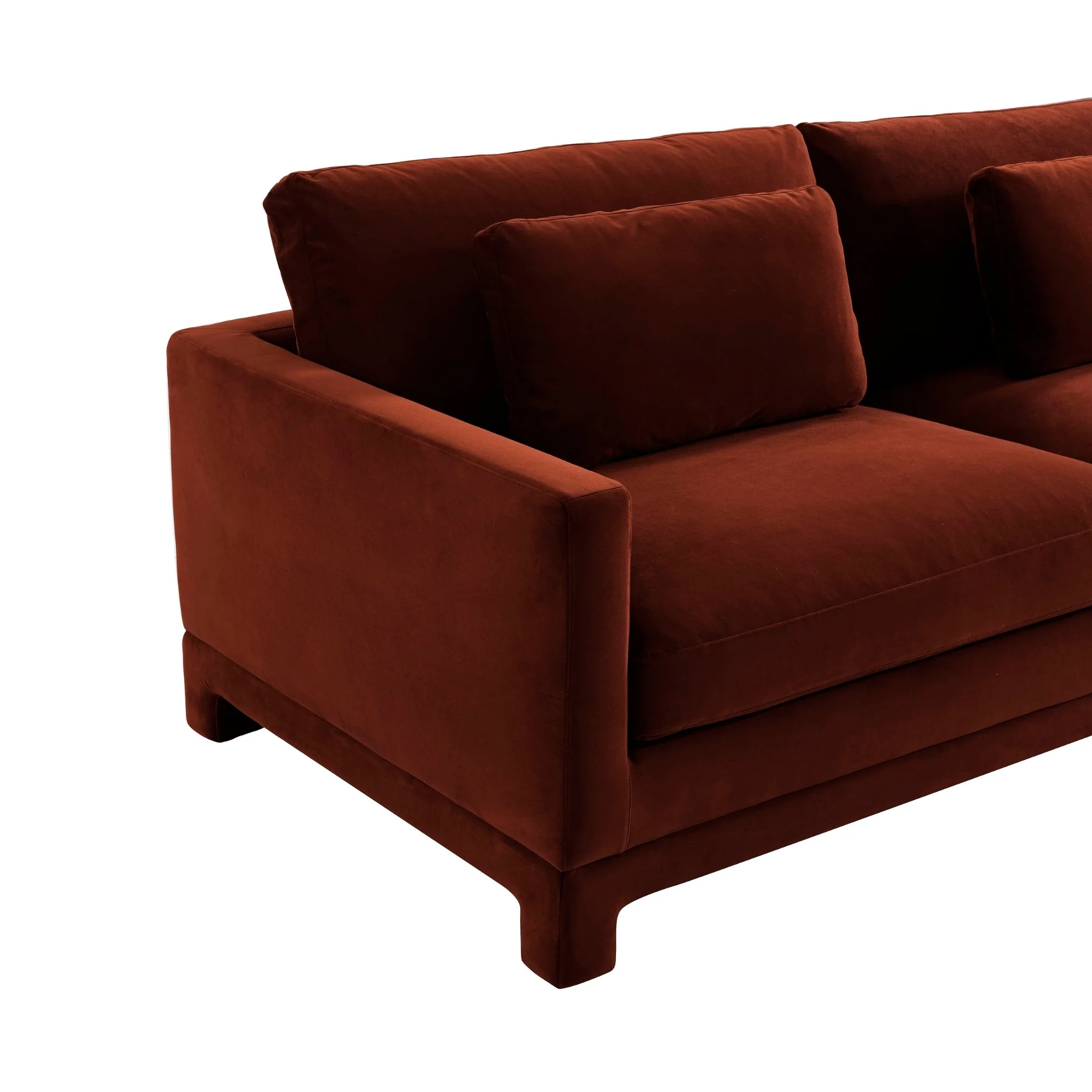 Tully Muse 3 Seater Velvet Sofa Caramel - Image 4
