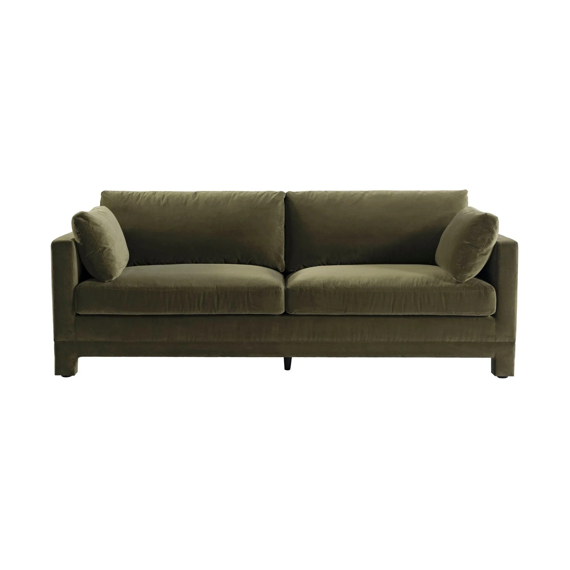 Tully Muse 3 Seater Velvet Sofa Moss - Image 2