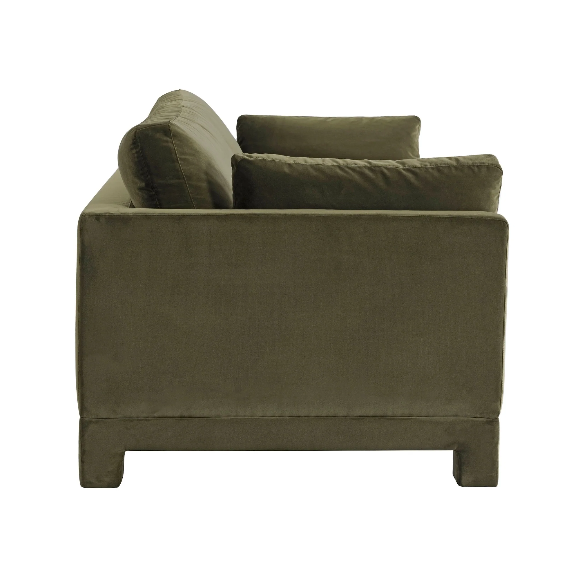 Tully Muse 3 Seater Velvet Sofa Moss - Image 3