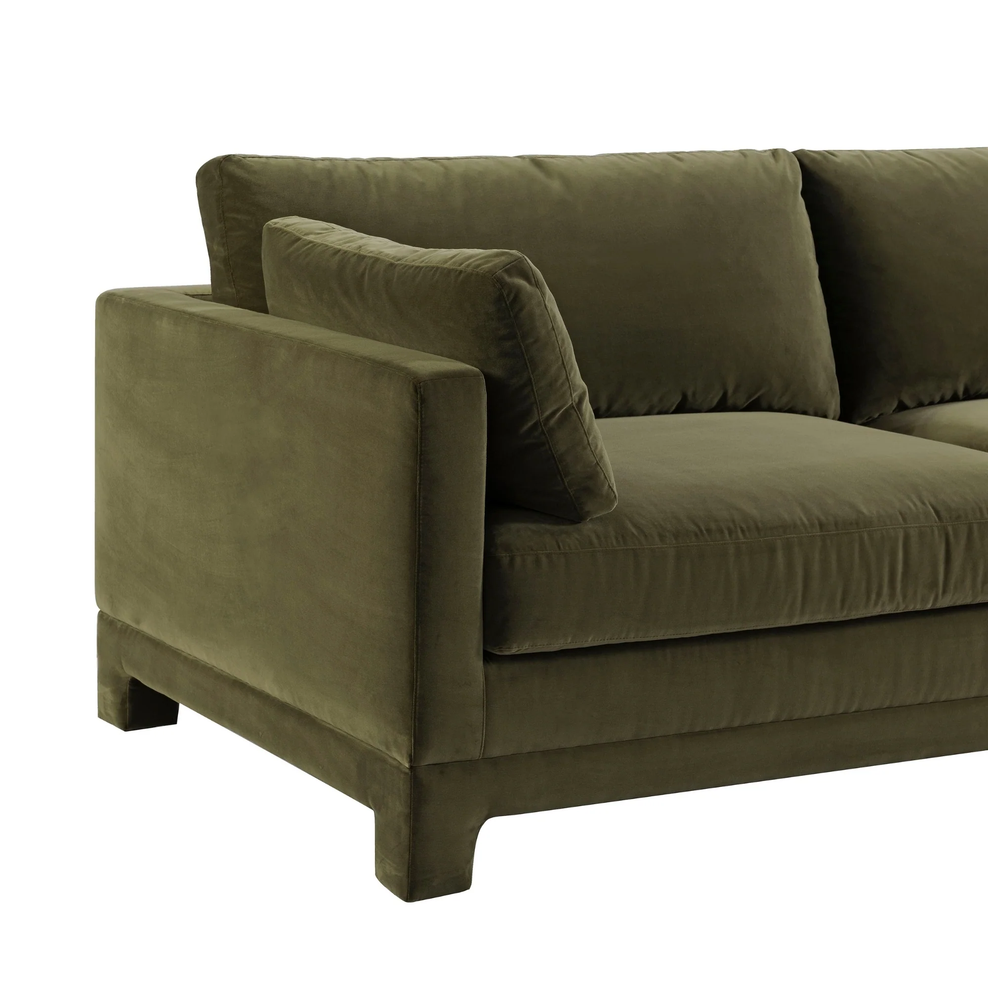 Tully Muse 3 Seater Velvet Sofa Moss - Image 4