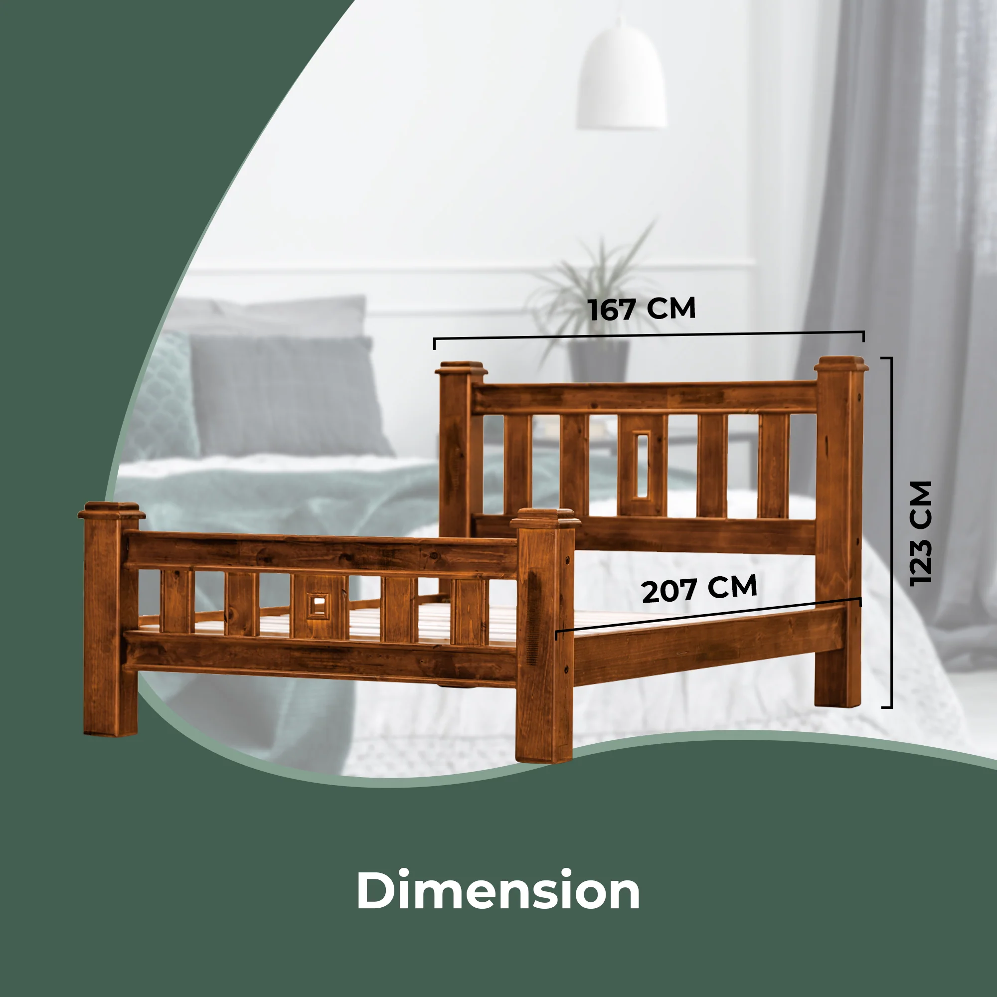 Umber Queen Bed Frame - Image 3