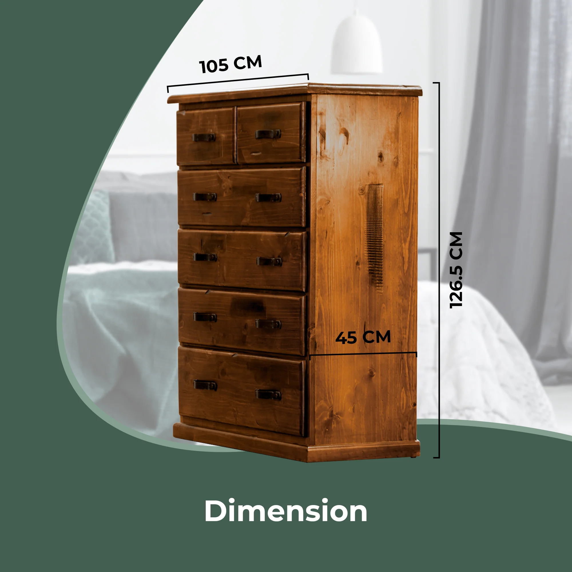 Umber Tallboy Cabinet - Image 3
