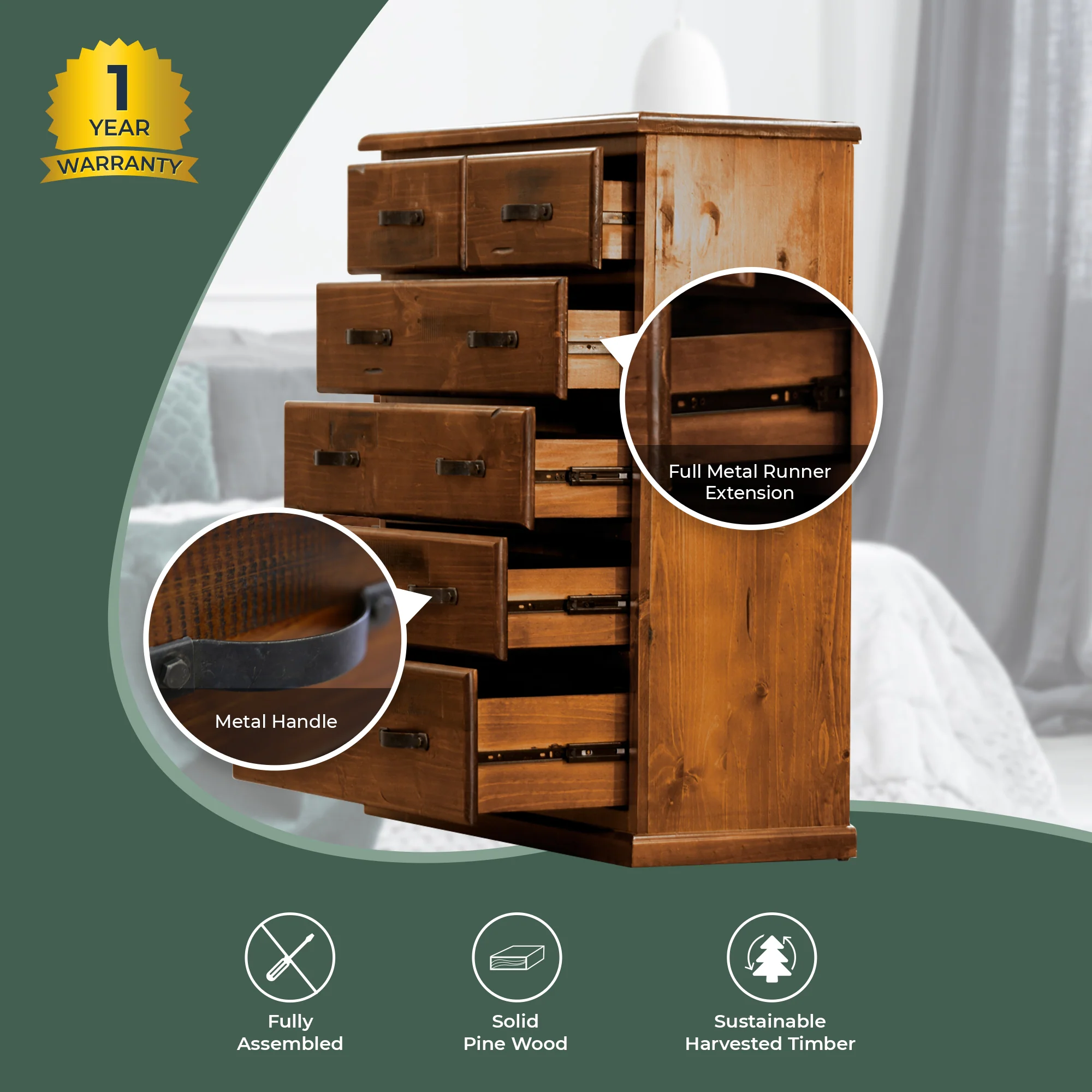 Umber Tallboy Cabinet - Image 5