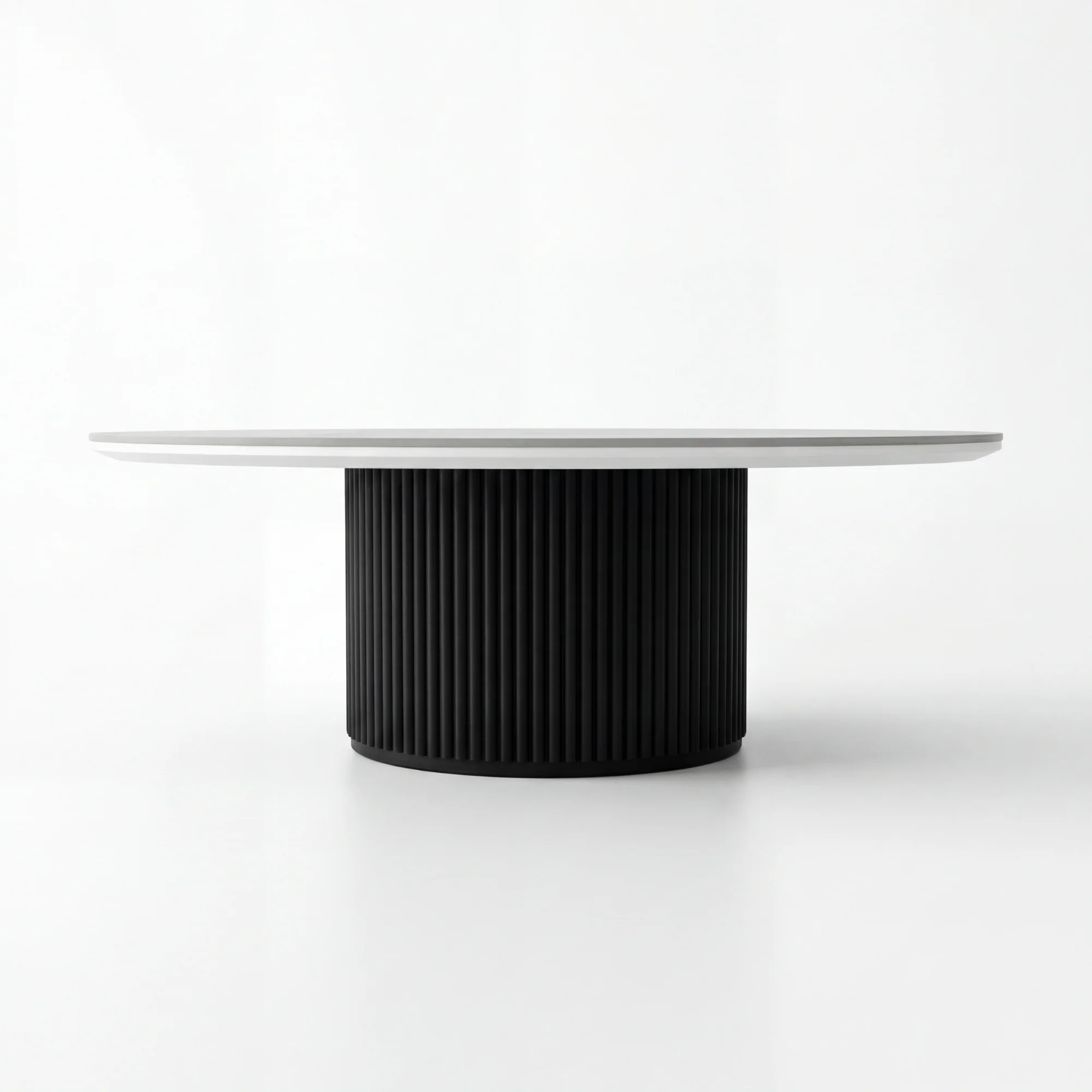 Valen 110cm Round Cofffe Table Ceramic Stone Top Black - Image 6