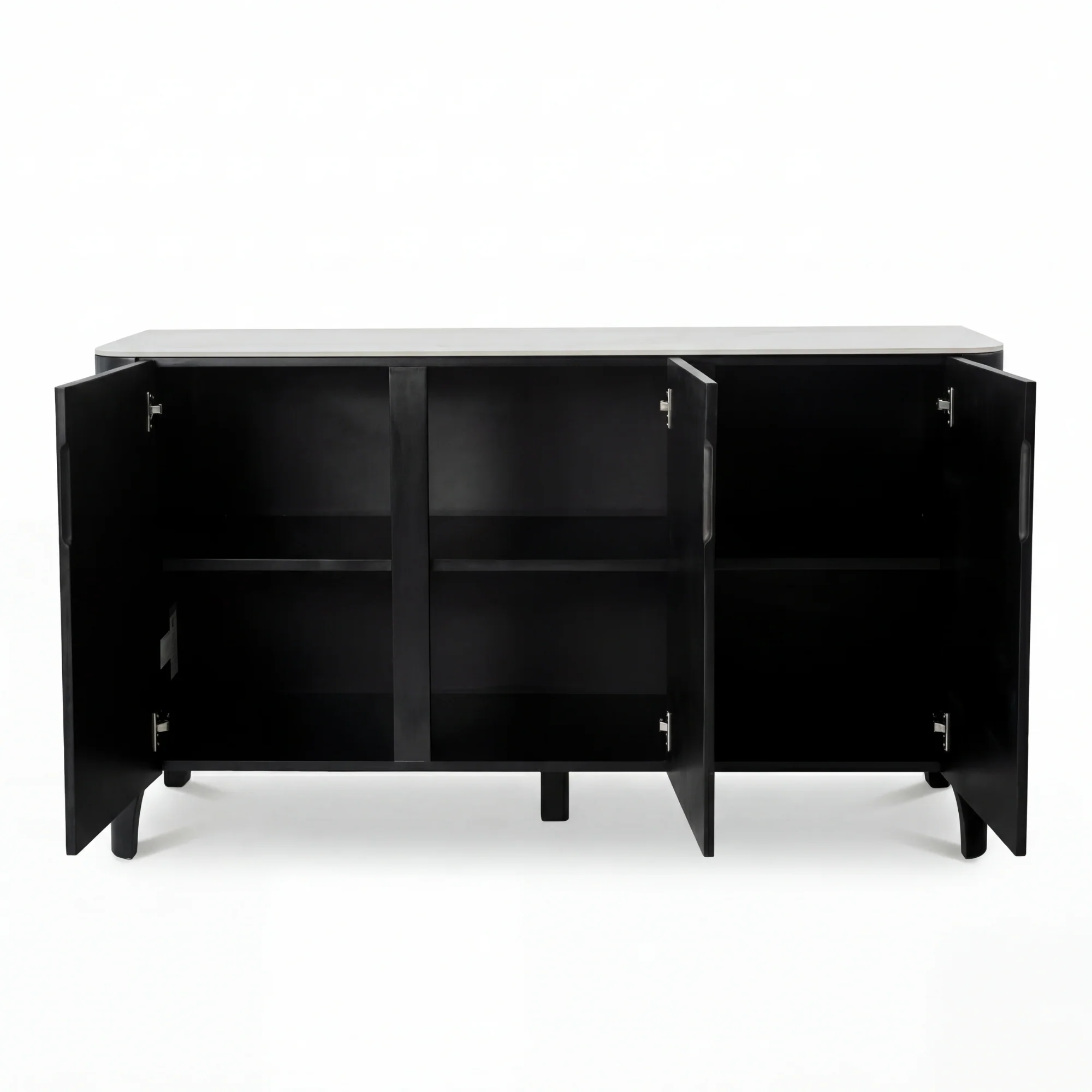 Valen 150cm Buffet Table Ceramic Stone Top Black - Image 7