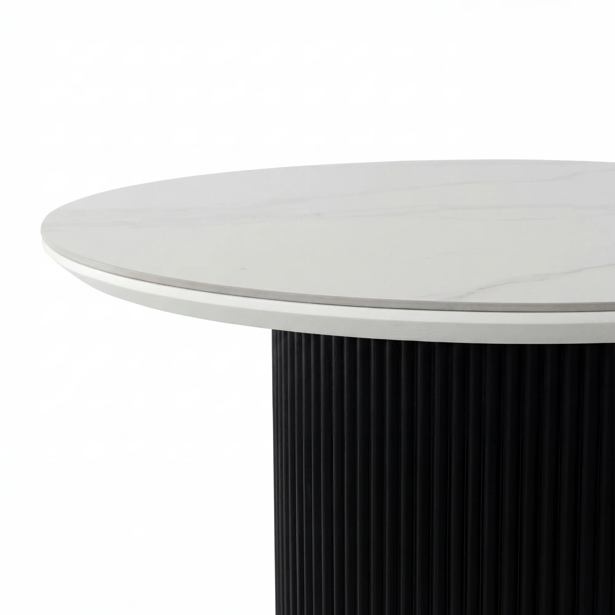 Valen 150cm Round Dining Table Ceramic Stone Top Black - Image 7