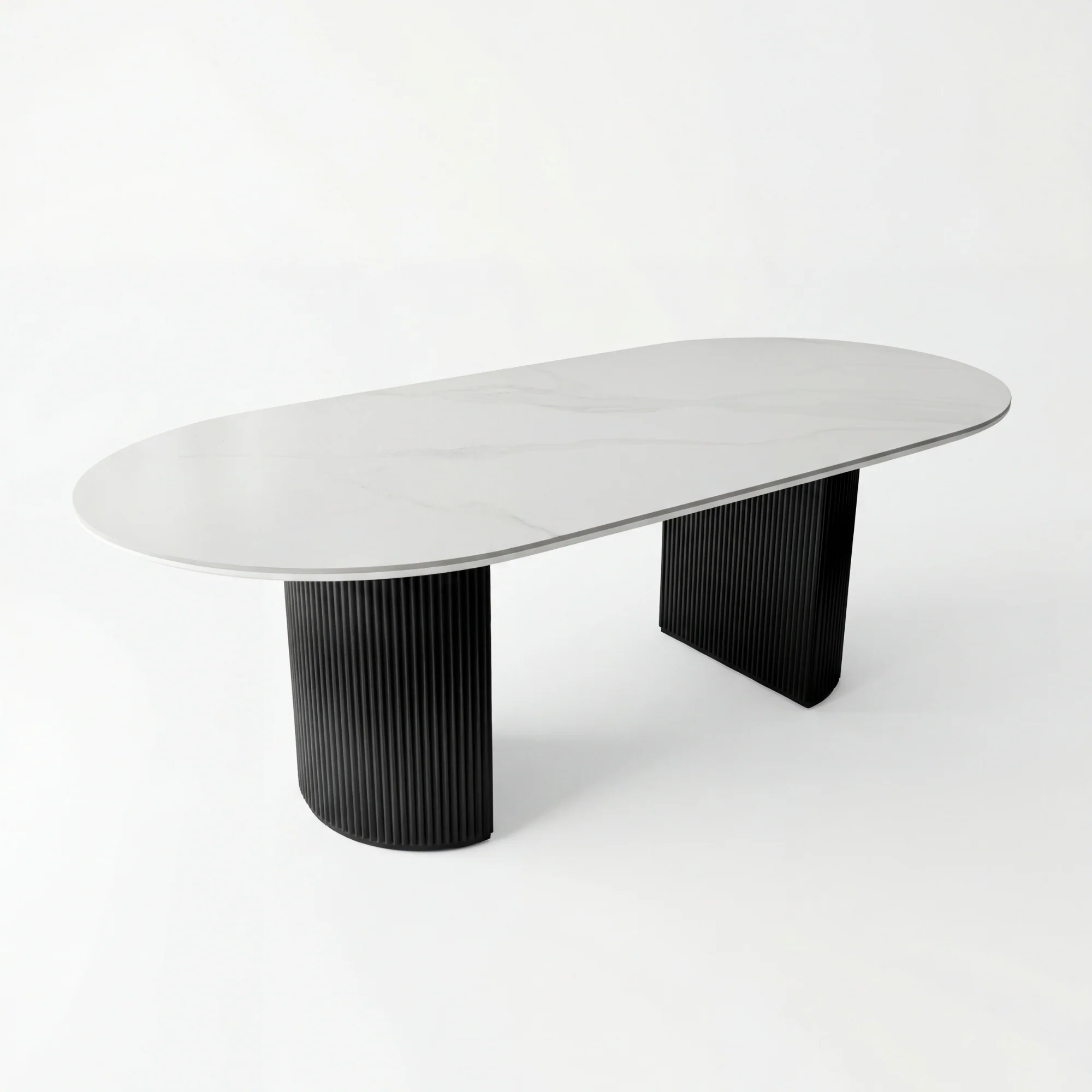 Valen 230cm Dining Table Ceramic Stone Top Black - Image 2