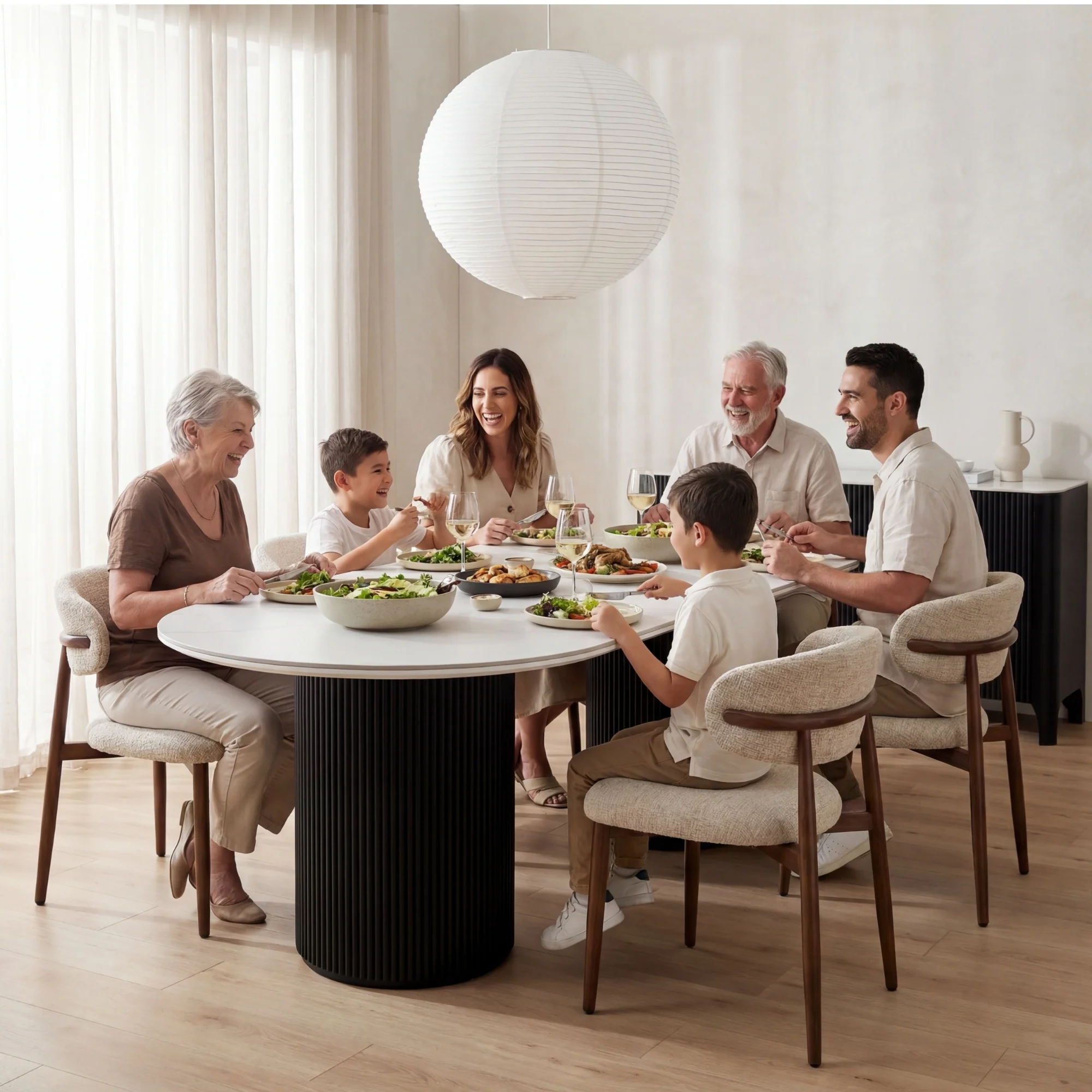 Valen 230cm Dining Table Ceramic Stone Top Black - Image 3