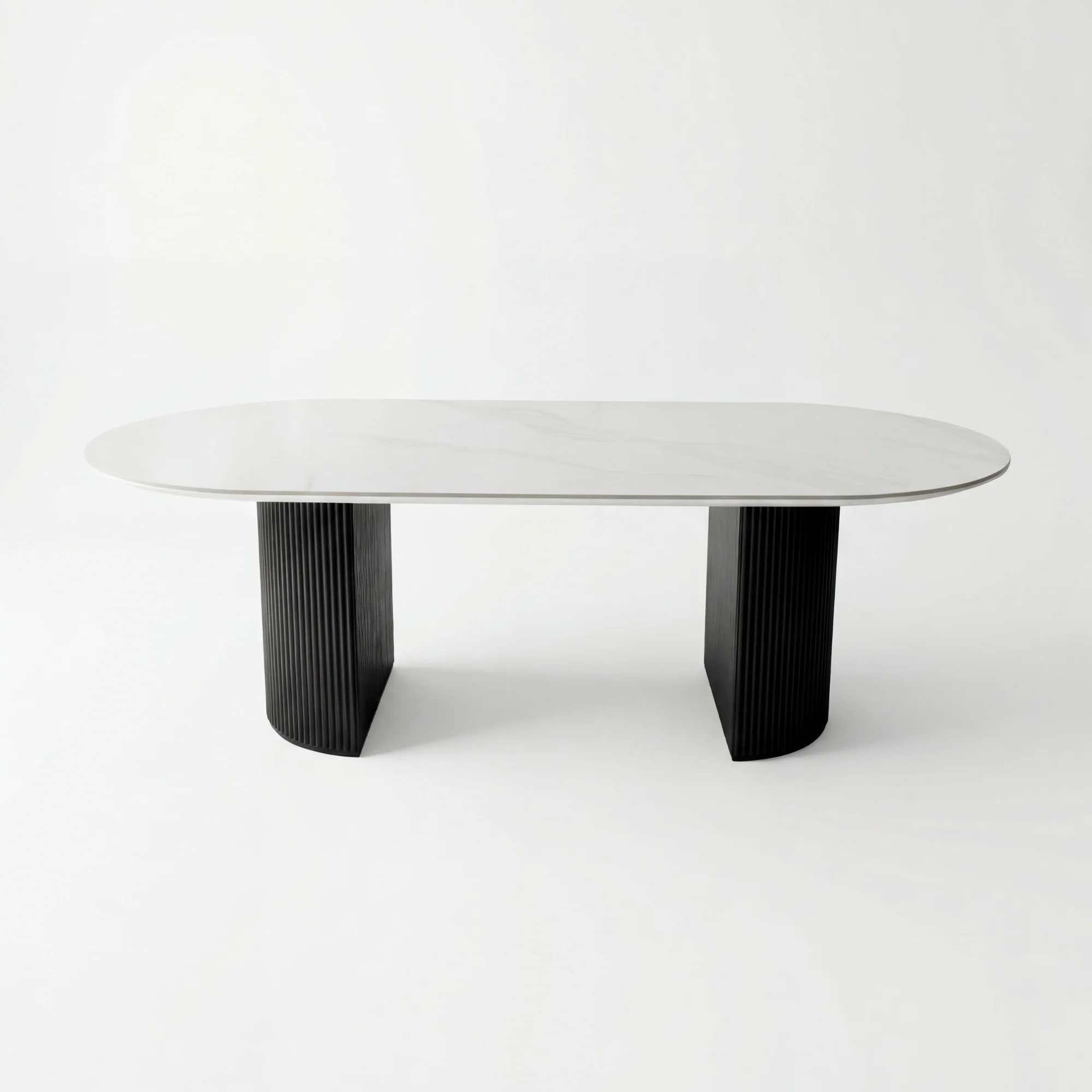 Valen 230cm Dining Table Ceramic Stone Top Black - Image 6