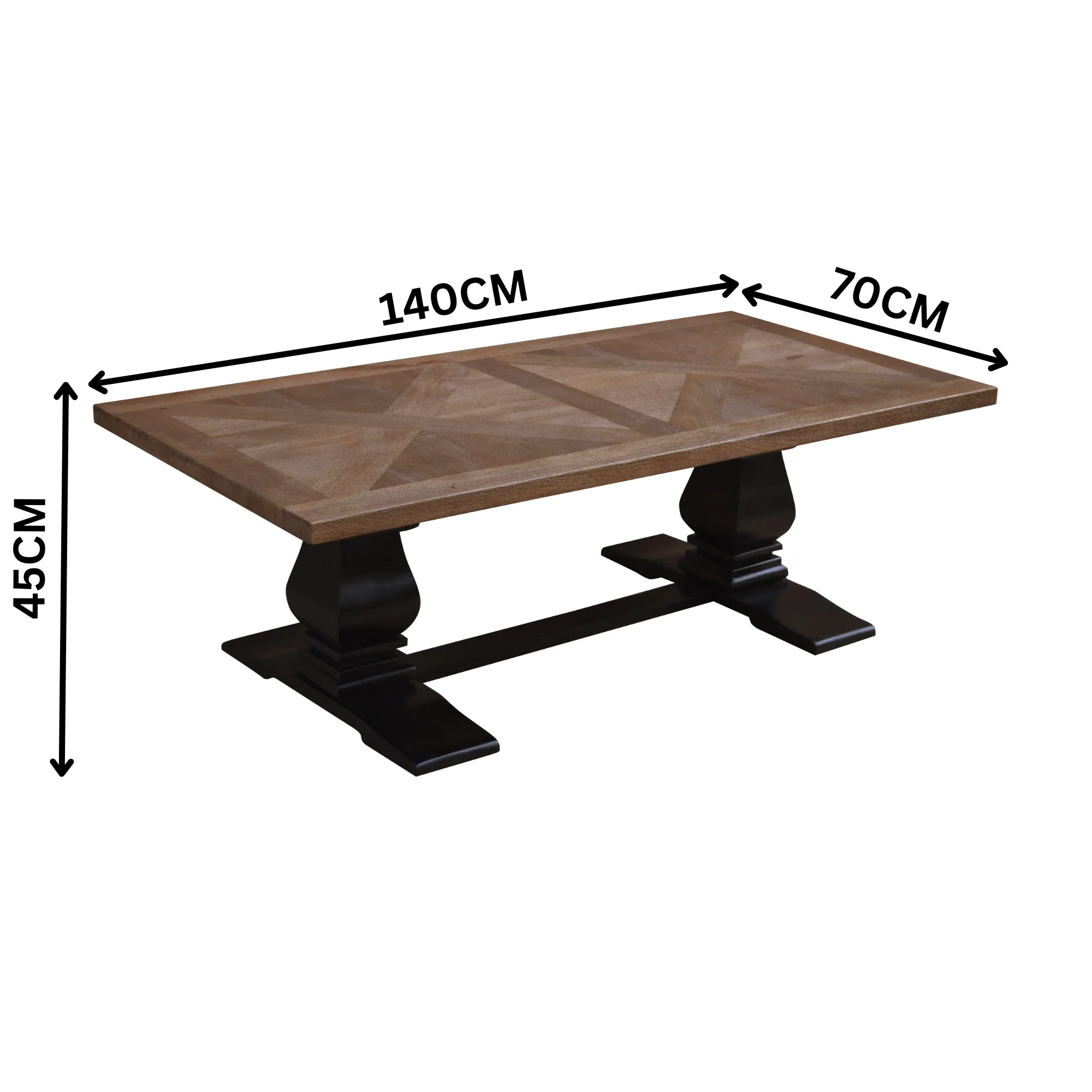 Valeria 140cm Coffee Table Black Oak - Image 2