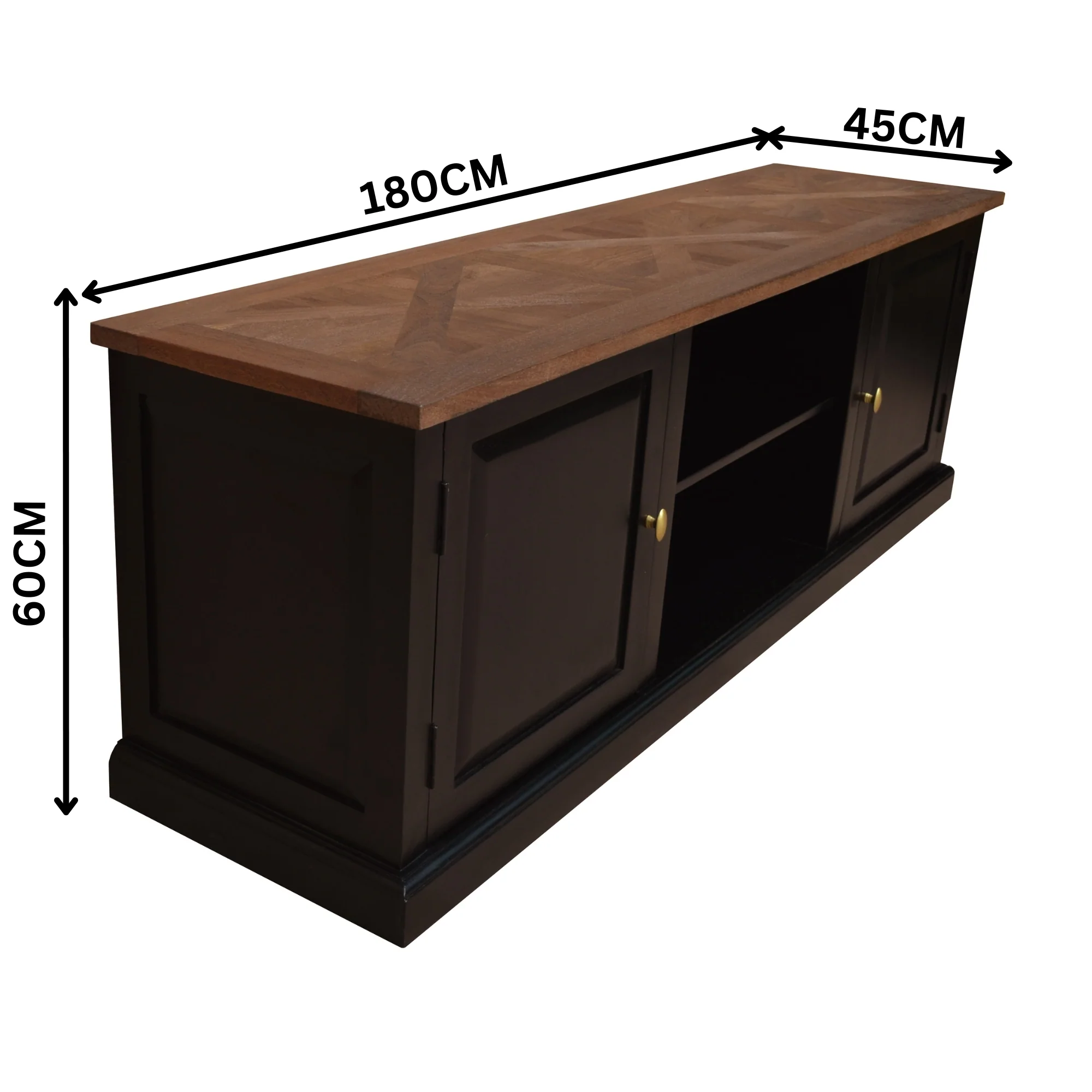 Valeria 180cm ETU Entertainment TV Unit Black Oak - Image 2