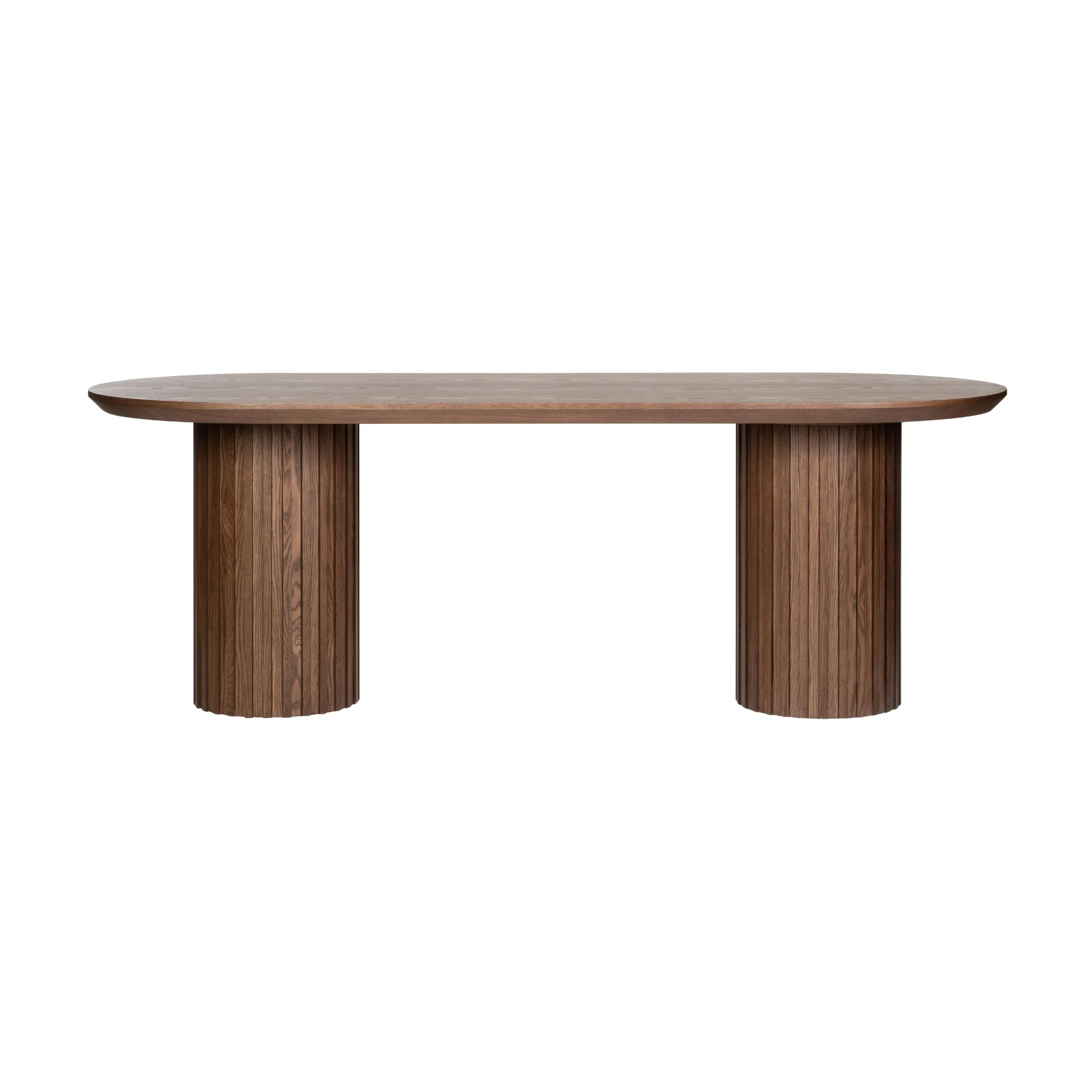 Vanessa 220cm Oval Dining Table Walnut - Image 6