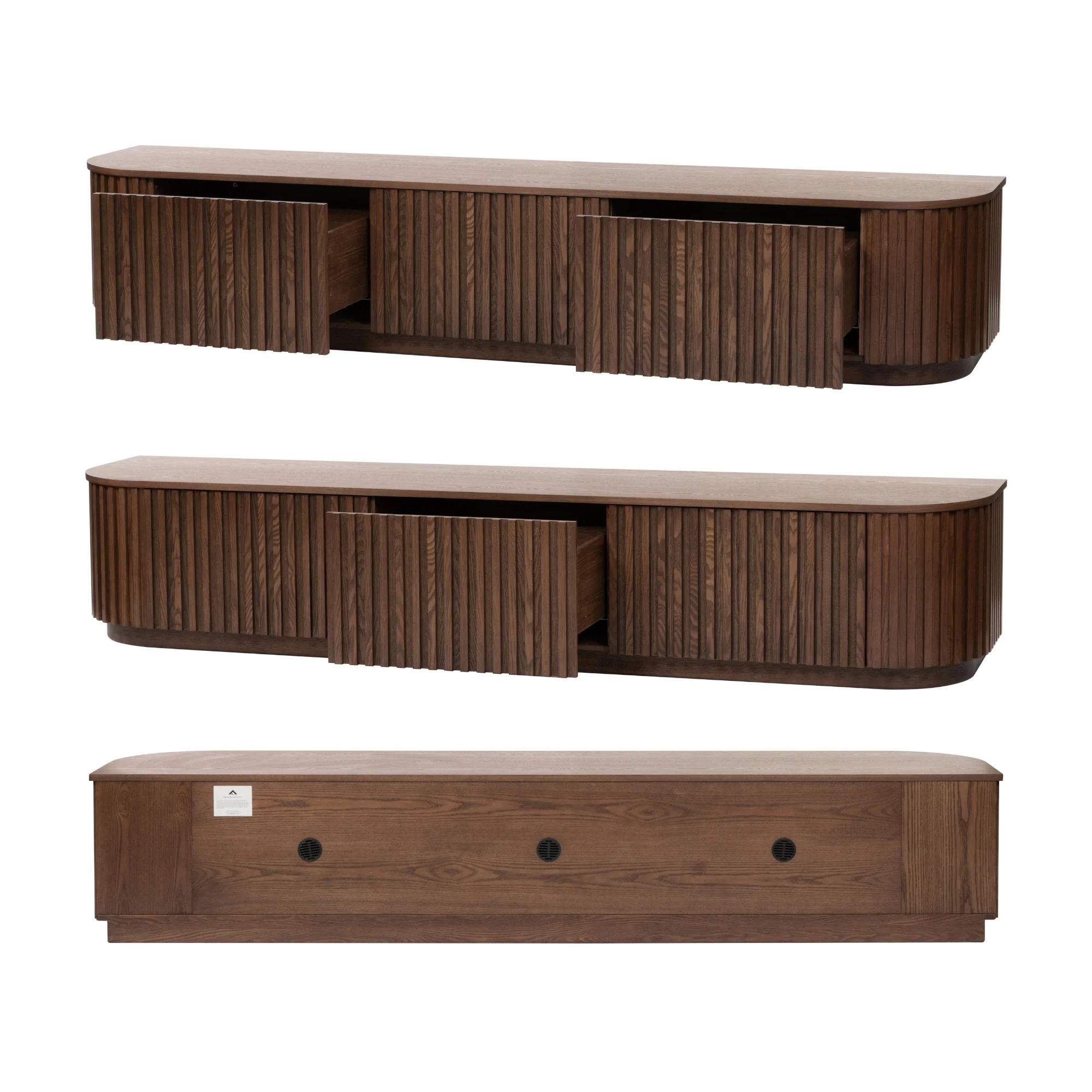 Vanessa 240cm ETU Entertainment TV Unit Walnut - Image 7