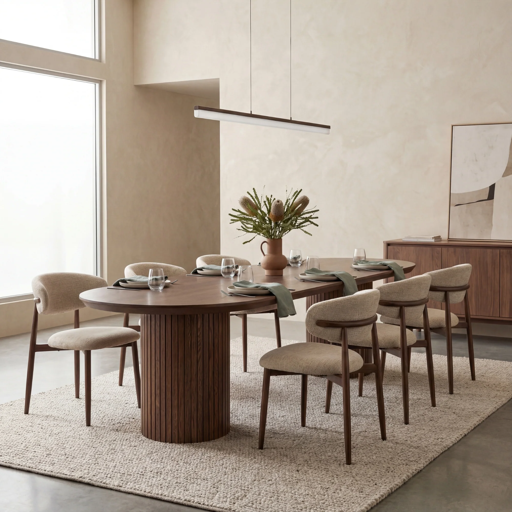Vanessa 280cm Oval Dining Table Walnut - Image 3