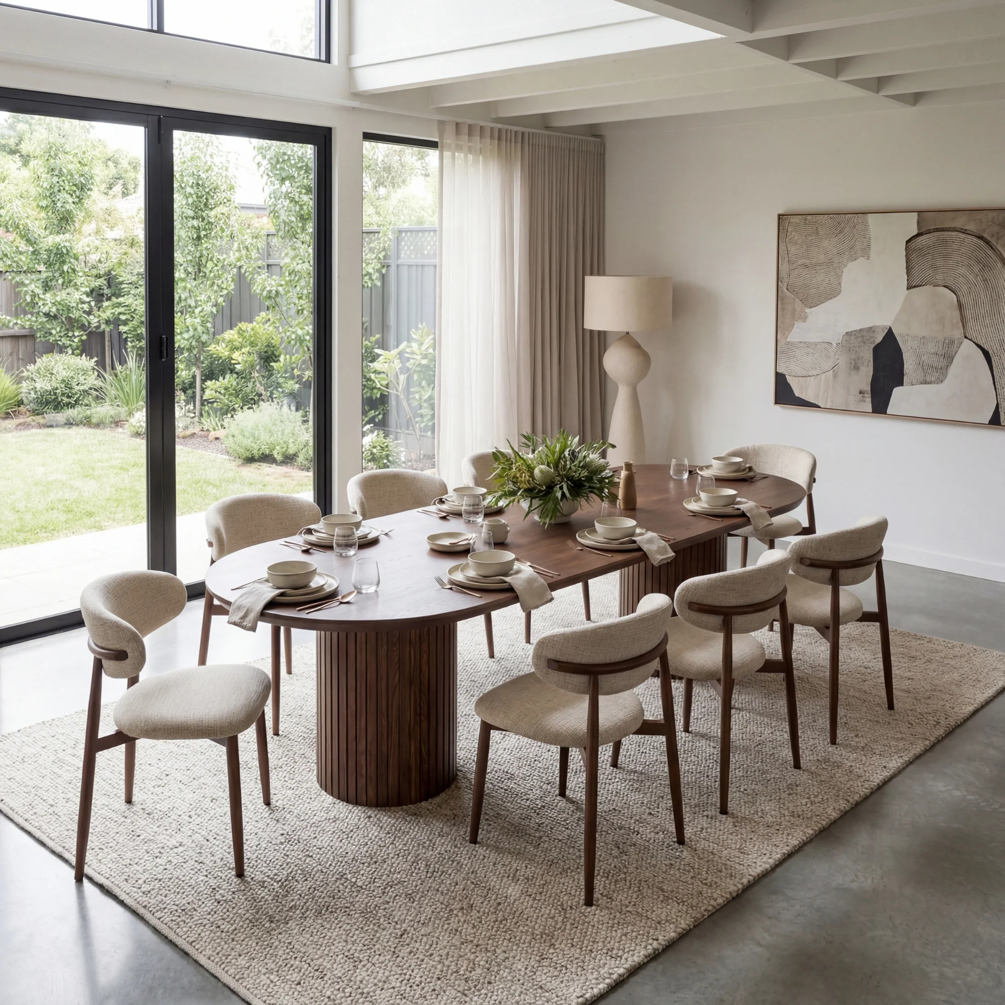 Vanessa 280cm Oval Dining Table Walnut - Image 4