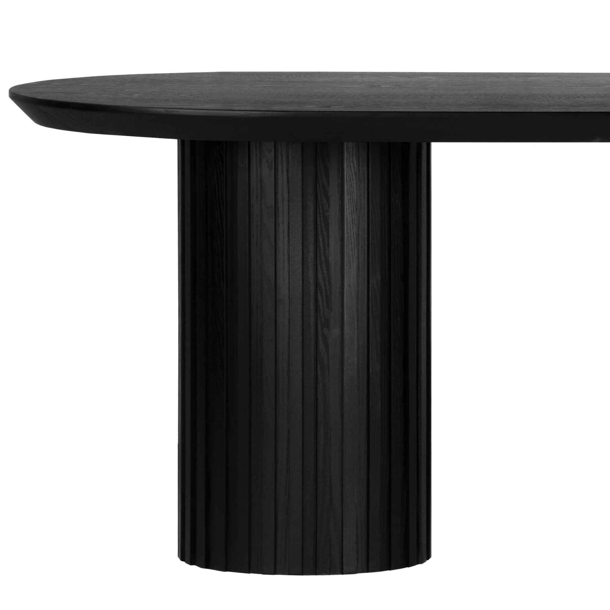 Vanessa 220cm Oval Dining Table Black - Image 8