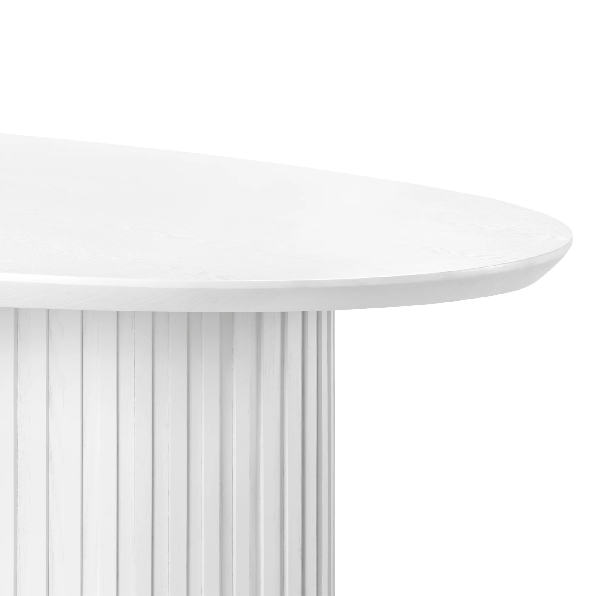 Vanessa 220cm Oval Dining Table White - Image 5