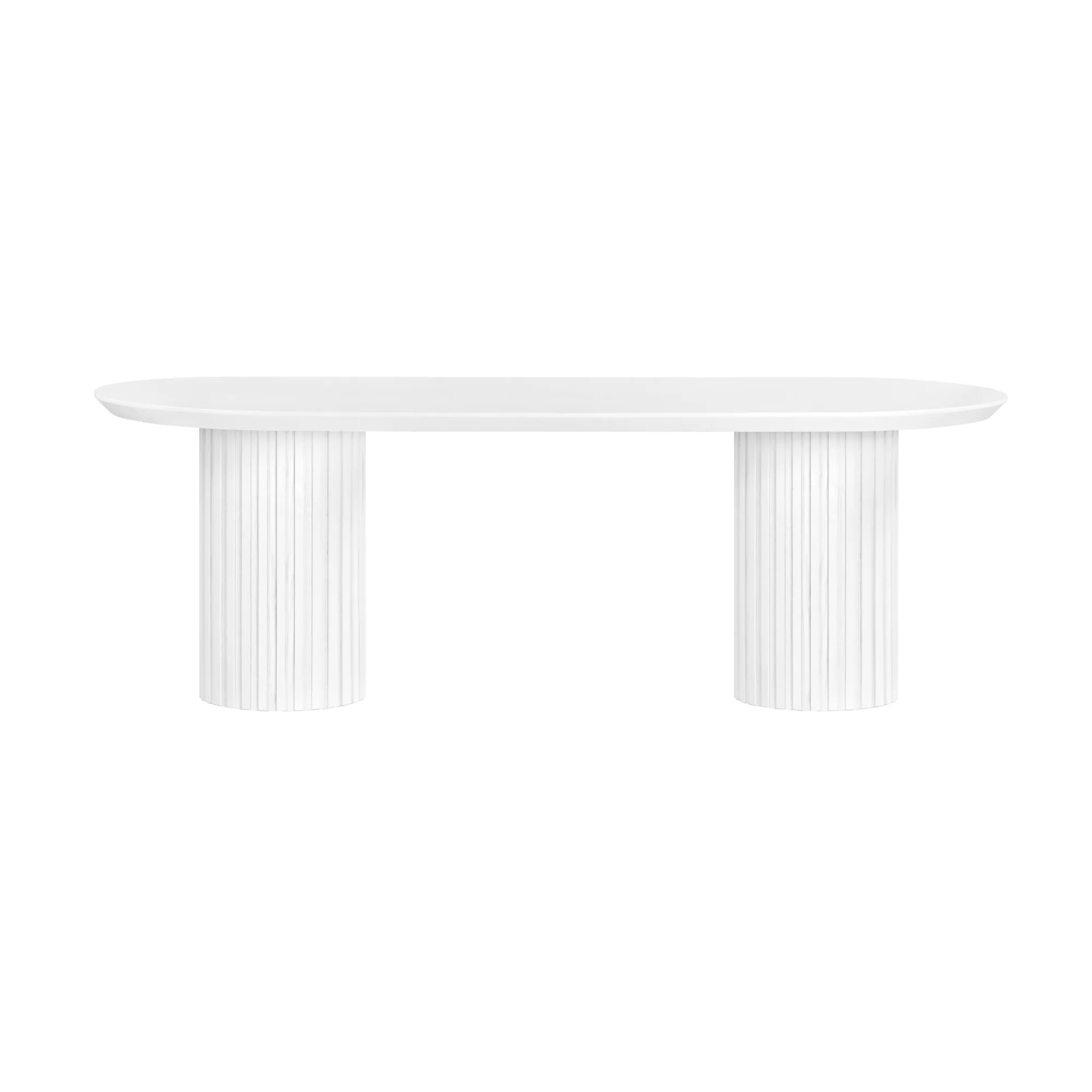 Vanessa 280cm Oval Dining Table White - Image 3