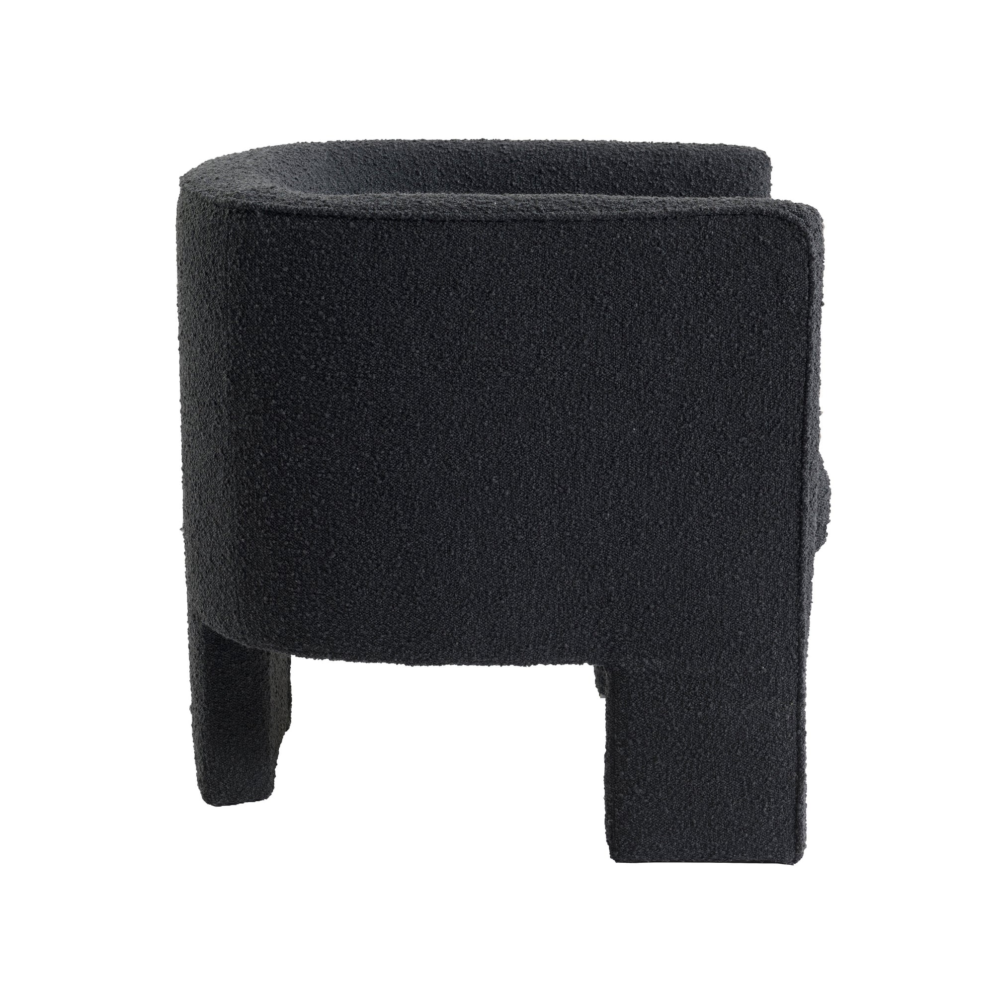 Wesley Occasional Boucle Chair Onyx - Image 3
