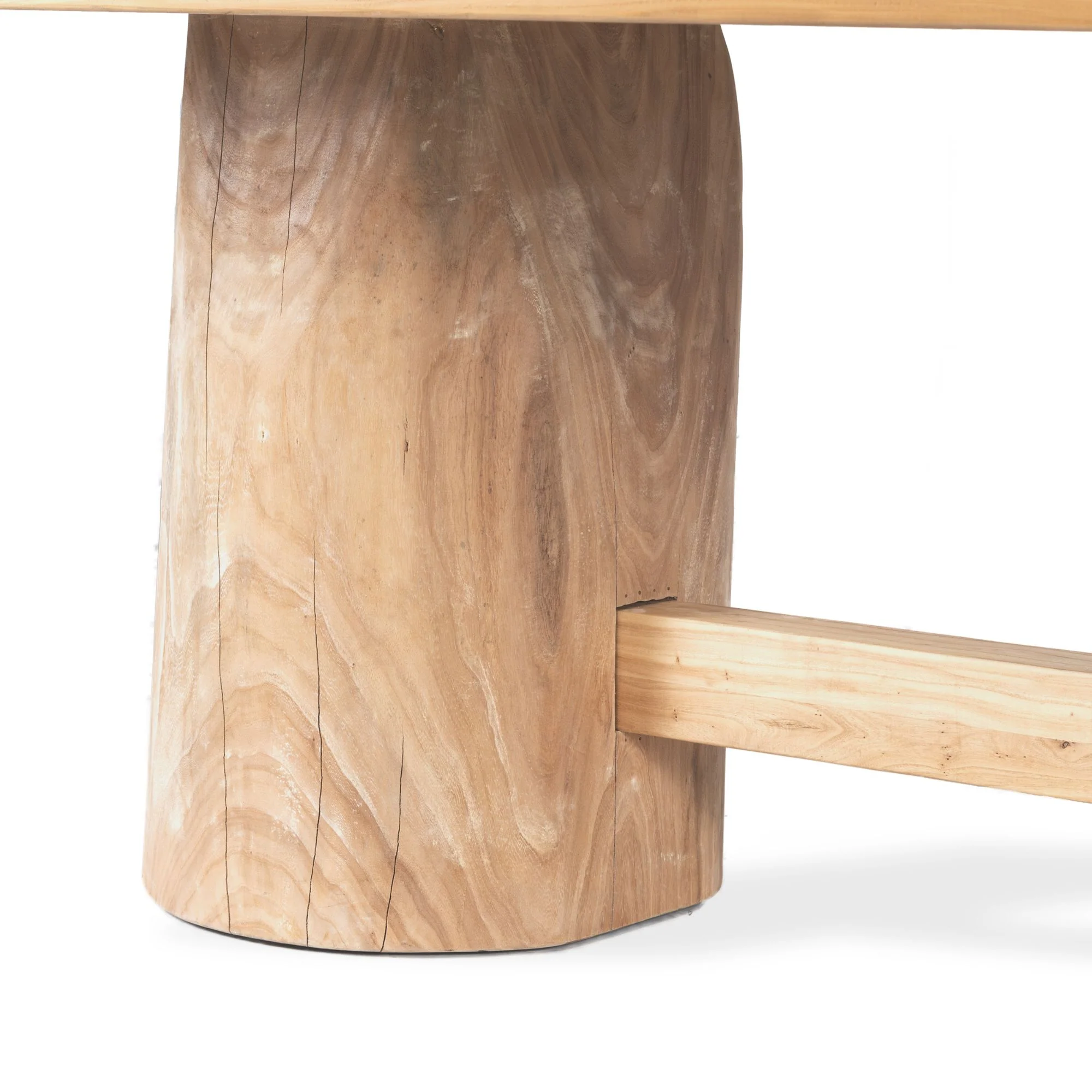 Winston 220cm Dining Table Reclaimed Elm Wood Natural - Image 4