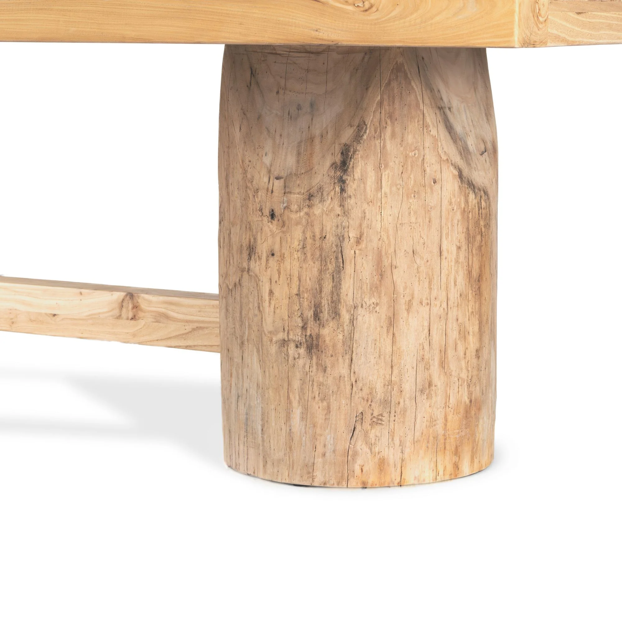 Winston 220cm Dining Table Reclaimed Elm Wood Natural - Image 5