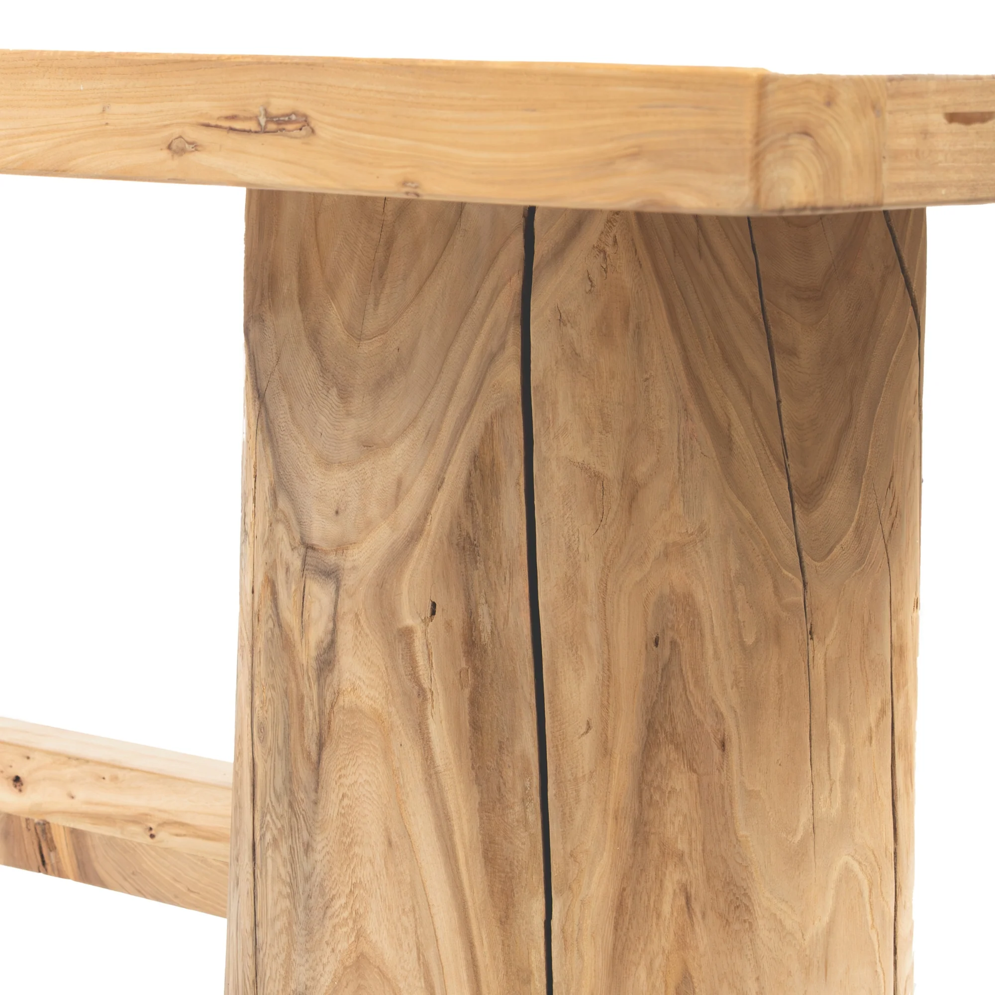 Winston 280cm Dining Table Reclaimed Elm Wood Natural - Image 4