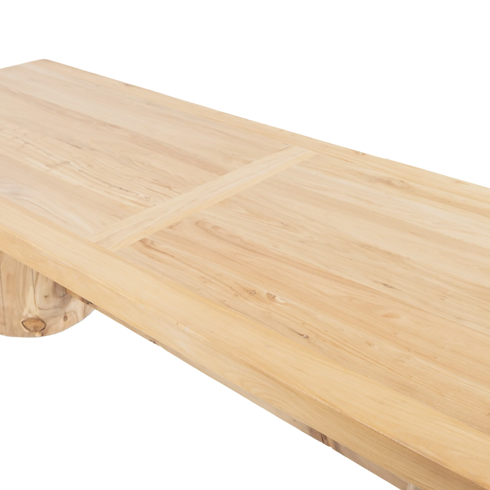 Winston 280cm Dining Table Reclaimed Elm Wood Natural - Image 7