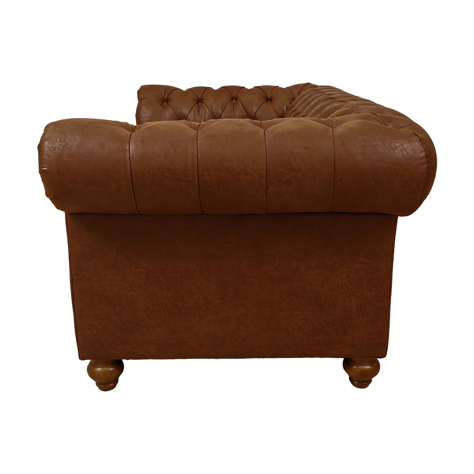 Winston Chesterfield Armchair Fabric Sofa Tan - Image 4