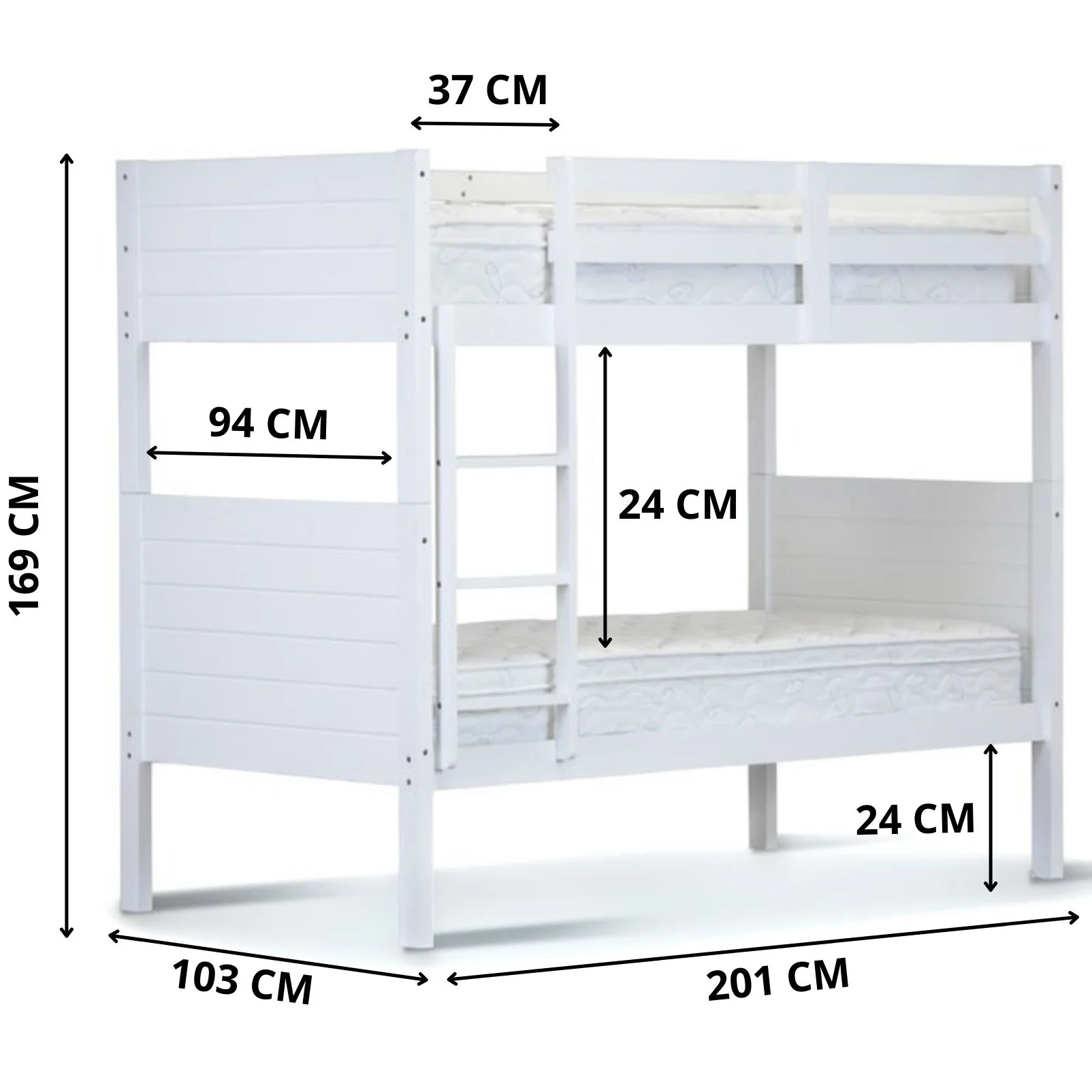 Zinnia Single Bunk Bed Frame - Image 3