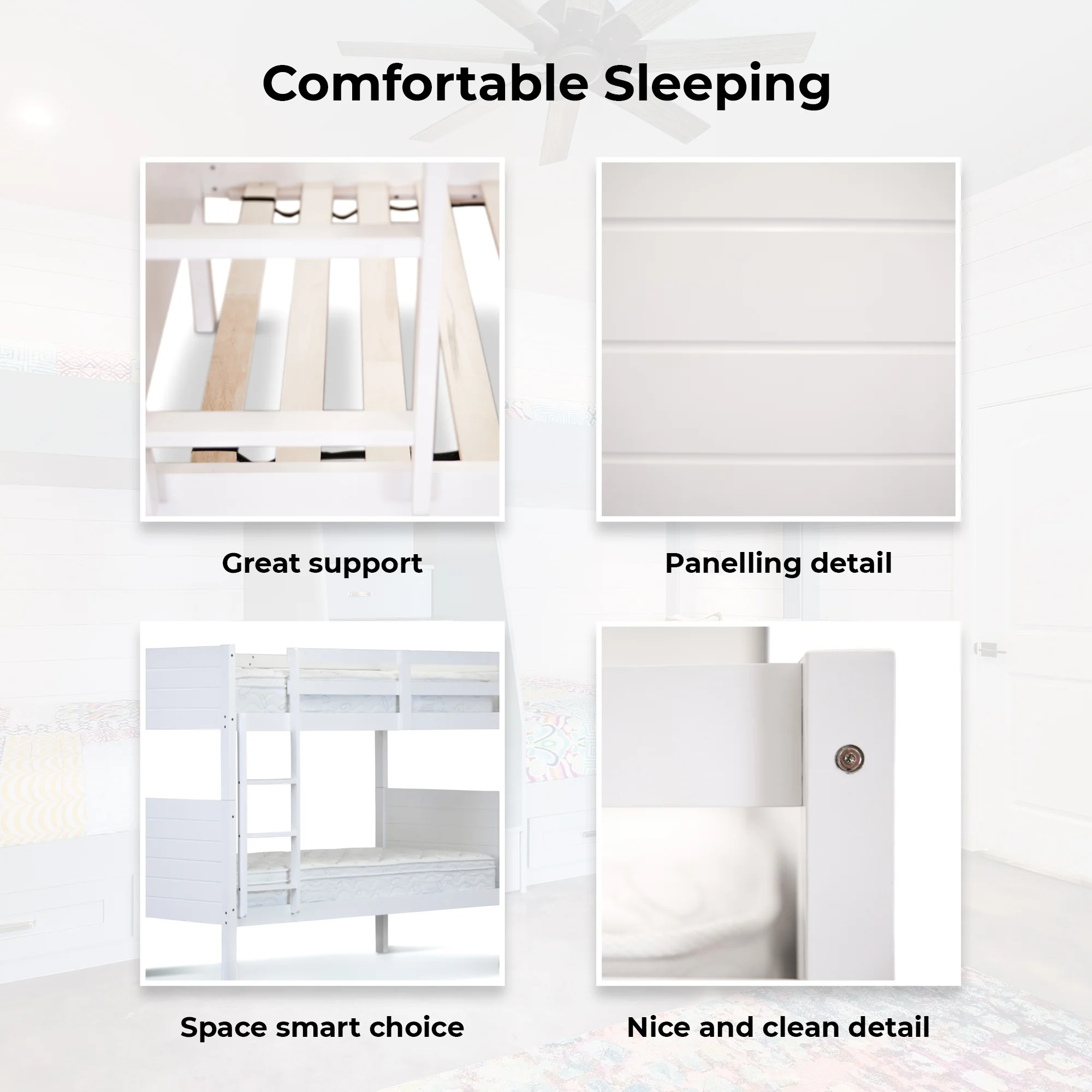 Zinnia Single Bunk Bed Frame - Image 6